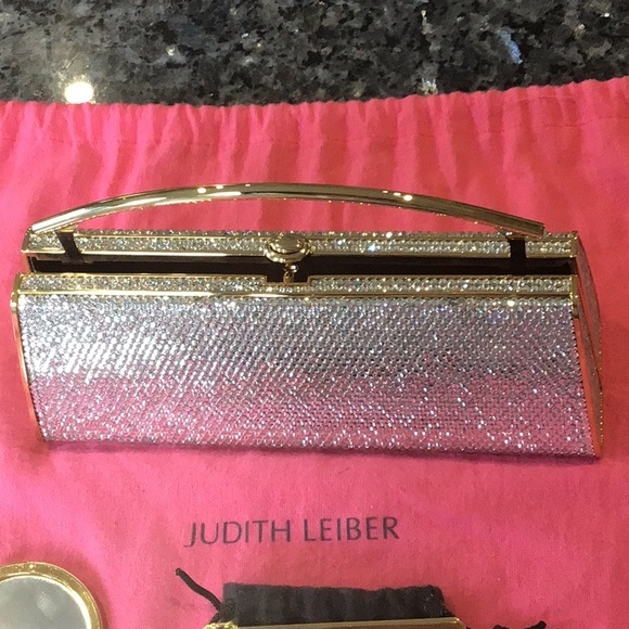 Beautiful Judith Lieber Clear Crystal-Gold Evening Purse(NWOT) - Picture 4 of 5